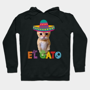 El Gato Meme Mexican Cat Latino Munchkin Kitty Cinco de Mayo Hoodie